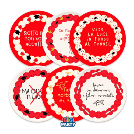 Piatti Mix Laurea (6 Pezzi)