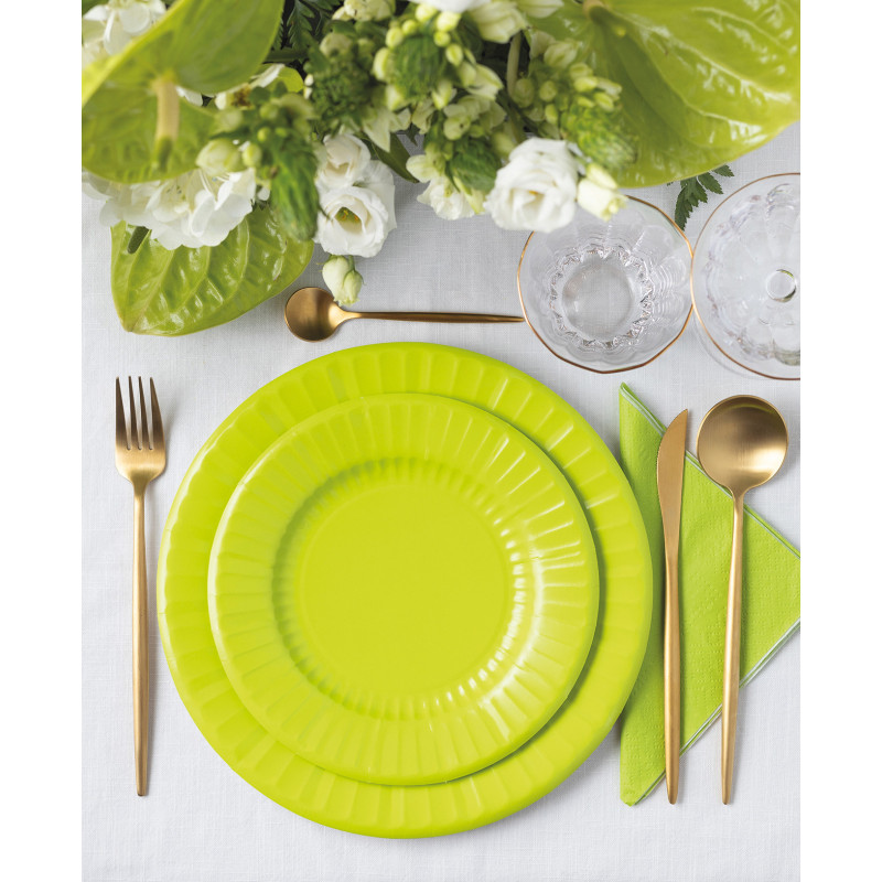 Piatti in Carta Pastel Verde Lime (8 pezzi)