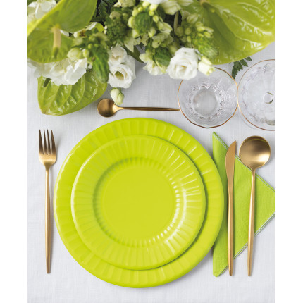 Piatti in Carta Pastel Verde Lime (8 pezzi)