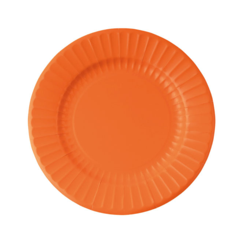 Piatti in Carta Pastel Arancio (8 Pezzi)