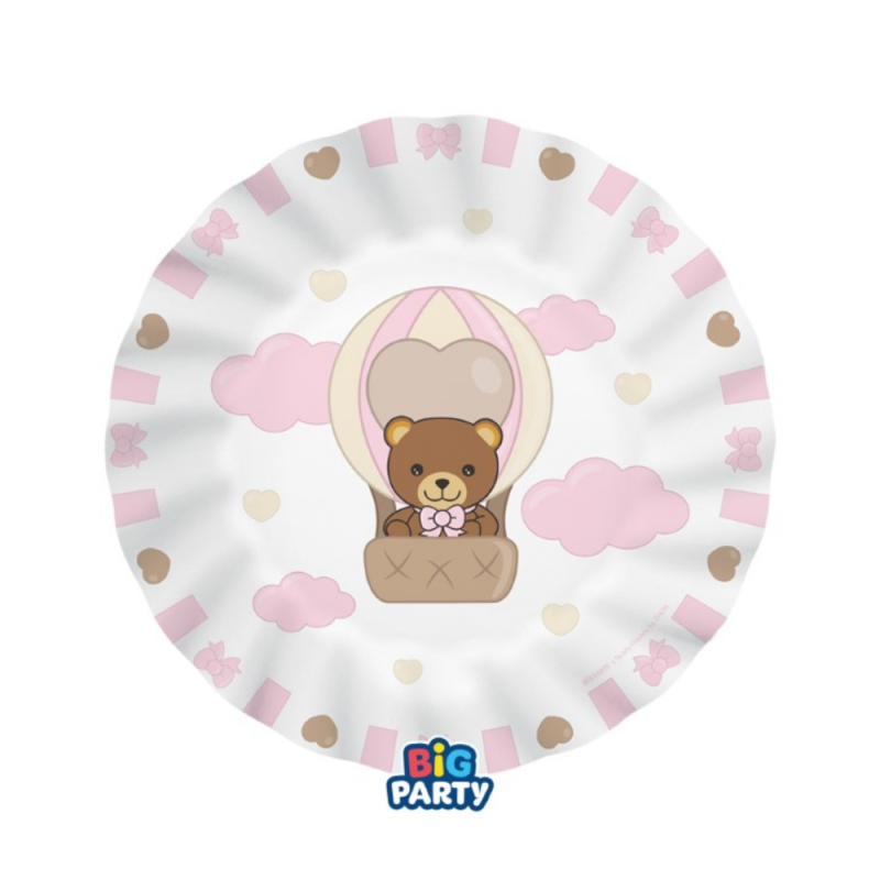 Piatti Teddy Rosa Thun (6 Pezzi)