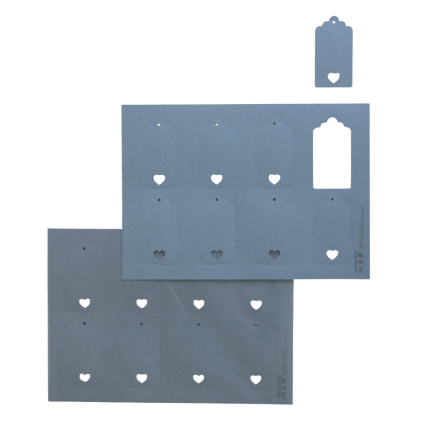 Tag rettangolare con cuoricino: Incartare