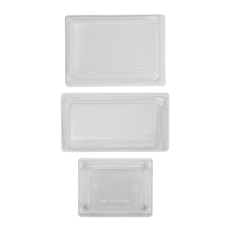 Coperchi RPET per Vaschette Bambù Paper (50 Pezzi)