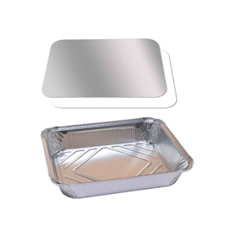Vaschette 3 porzioni in alluminio con coperchio (3 pezzi)
