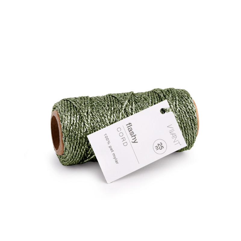 Cordino Flashy Lamè Verde