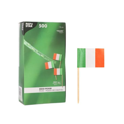 Stecchini con bandiera italiana (500 pezzi)