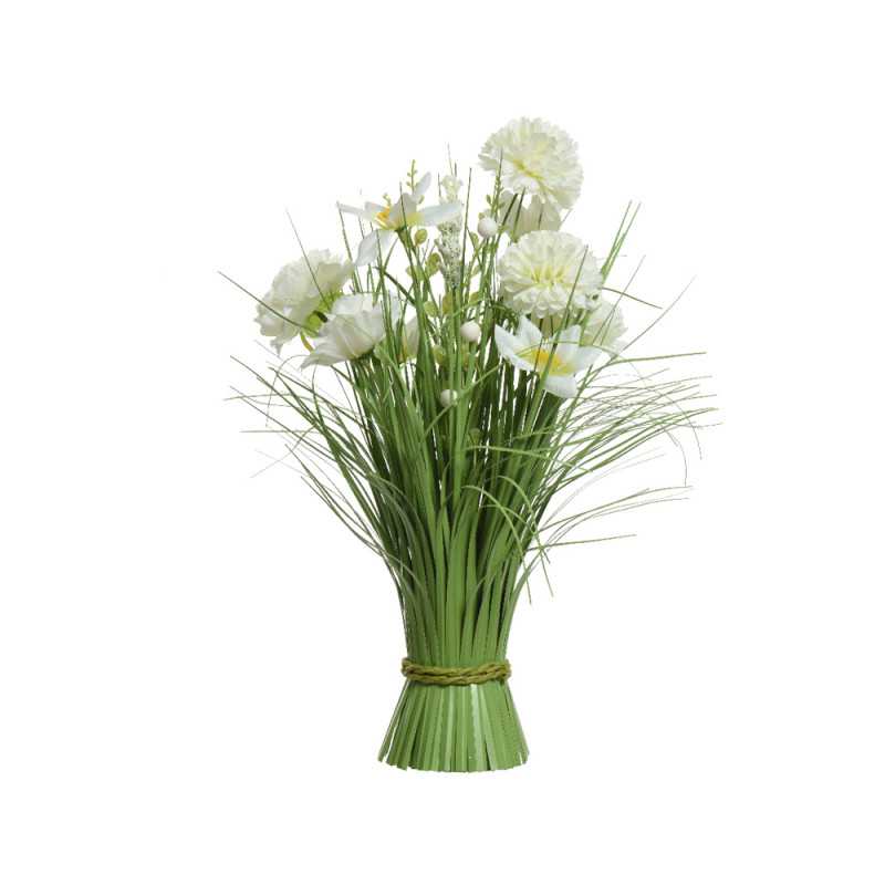Fascio di erba e fiori