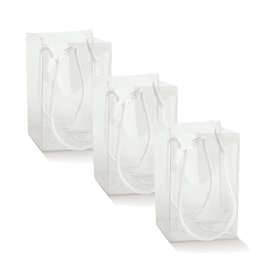 Shopper Trasparente con Cordini