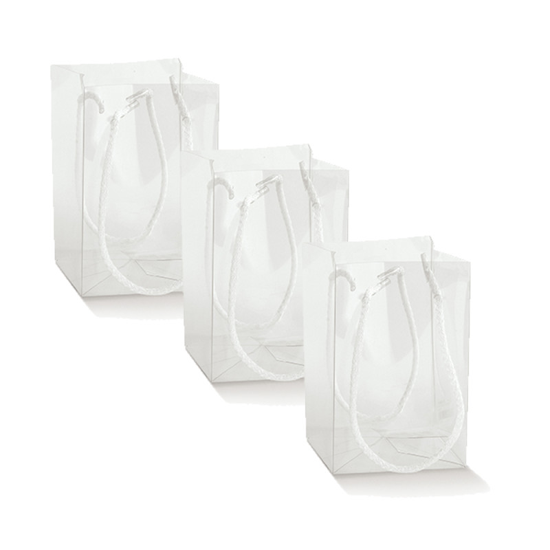 Shopper Trasparente con Cordini