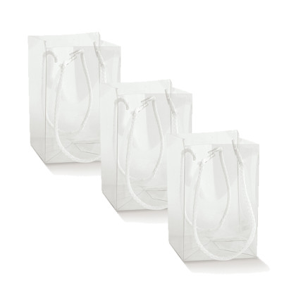 Shopper Trasparente con Cordini