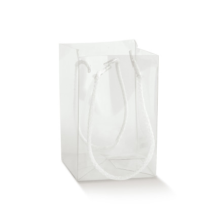 Shopper Trasparente con Cordini