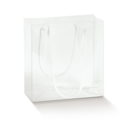 Shopper Trasparente con Cordini