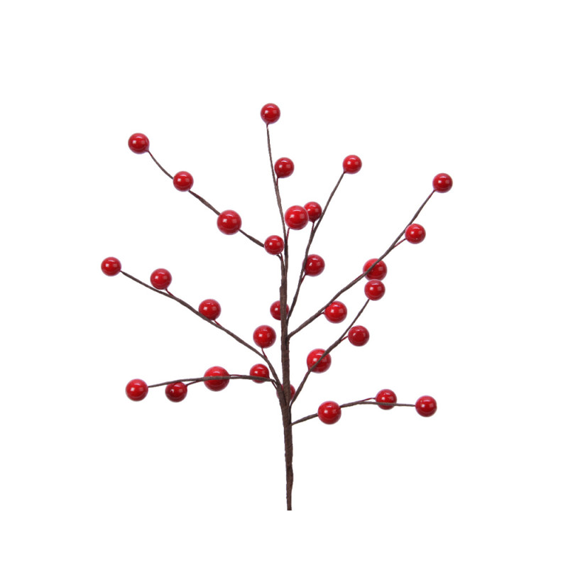 Pick bacche decorative rosse 26cm