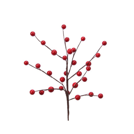 Pick bacche decorative rosse 26cm