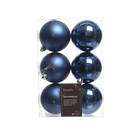 Palline per Albero di Natale 8cm (6 pezzi)