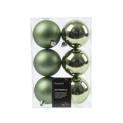 Palline per Albero di Natale 8cm (6 pezzi)