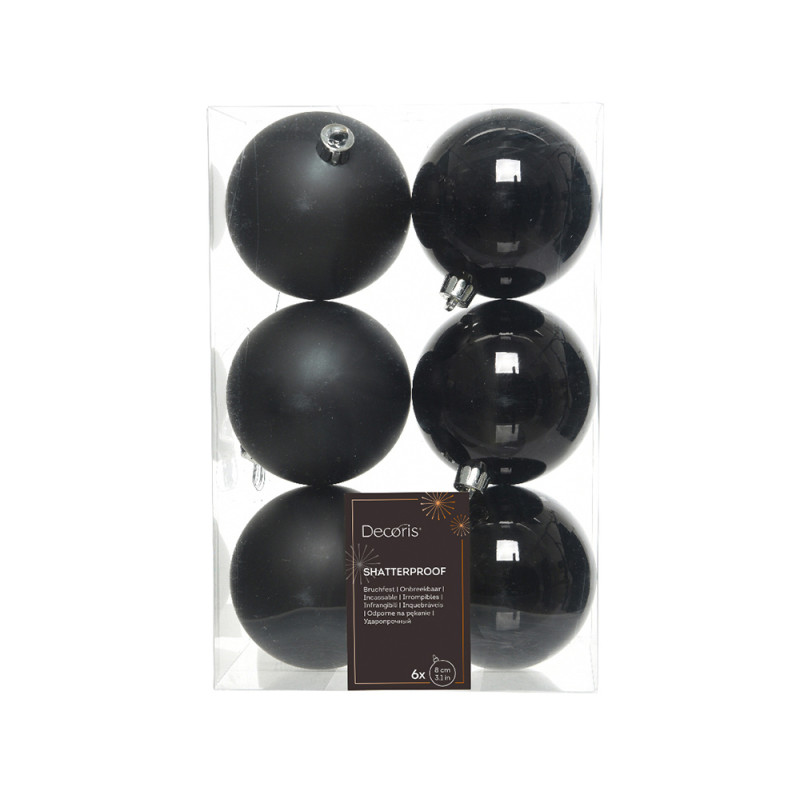 Palline per Albero di Natale 8cm (6 pezzi)