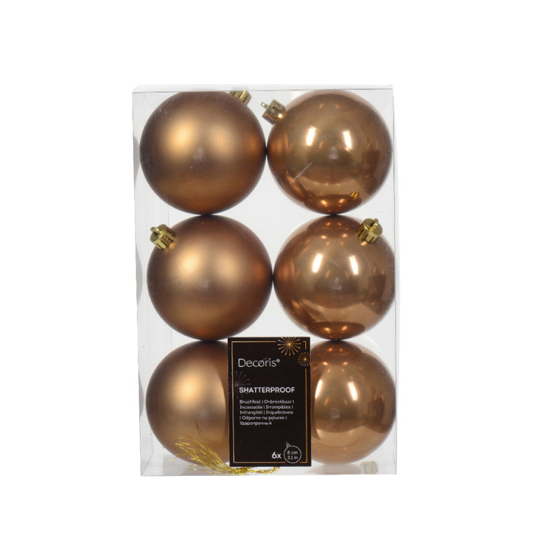 Palline per Albero di Natale 8cm (6 pezzi)