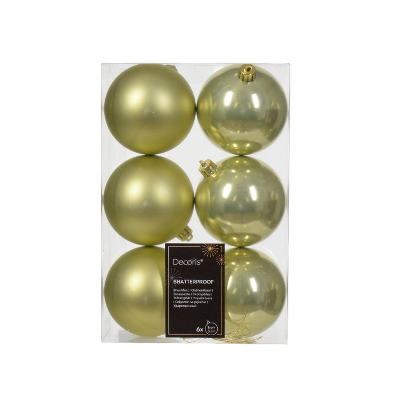 Palline per Albero di Natale 8cm (6 pezzi)
