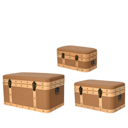 Baule elegante in legno marrone | Scatola regalo e decorativa