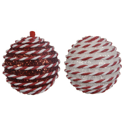 SFERA NATALIZIA GLITTER 8CM
