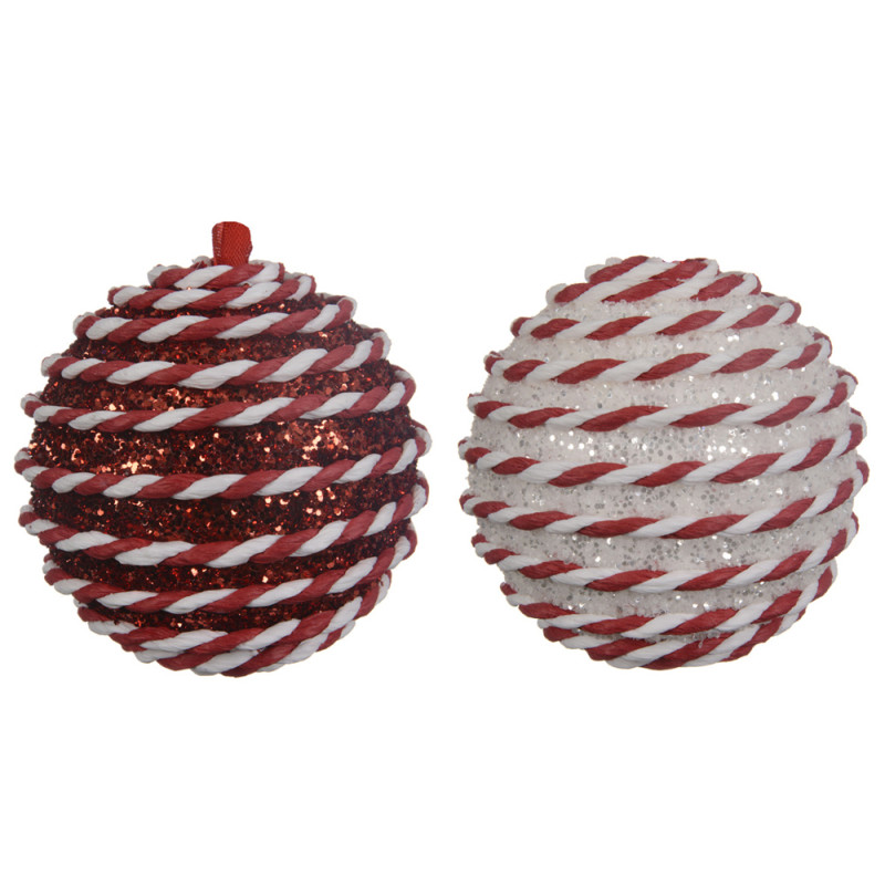 SFERA NATALIZIA GLITTER 8CM