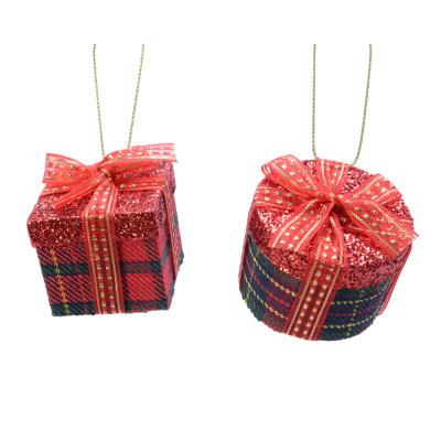 Pacchetto regalo pendente rosso