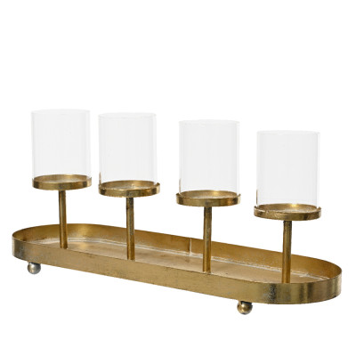 Porta Candele Oro
