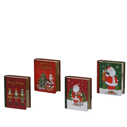 Libro contenitore natalizio | Scatola decorativa a forma di libro