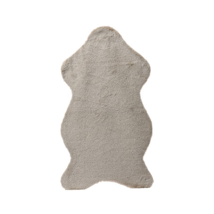 Tappetto in Pelliccia Verde Scuro e Beige