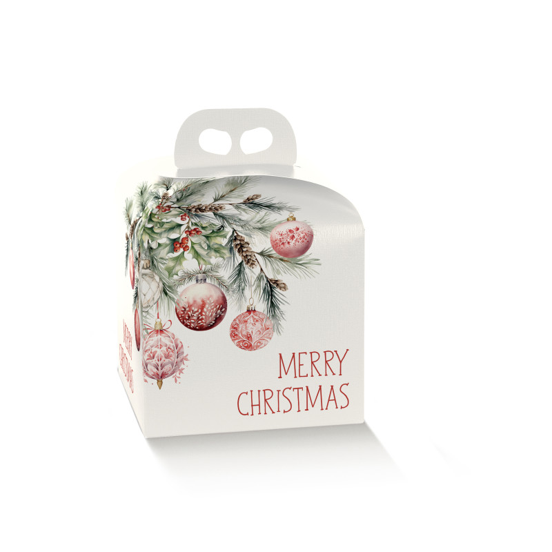 Scatola porta panettone alto da 1KG Addobbi Natale