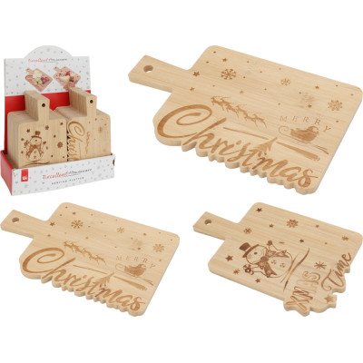 Tagliere Bambù Christmas Time - Oggettistica Natale Ingrosso