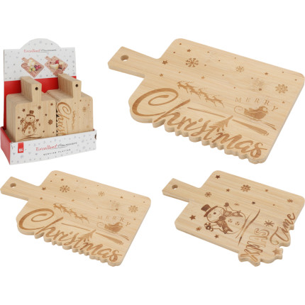 Tagliere Bambù Christmas Time - Oggettistica Natale Ingrosso
