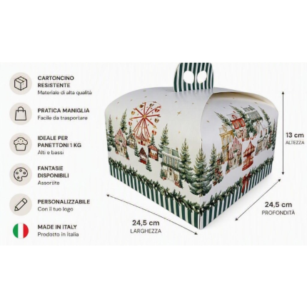 Scatola per panettone con misure