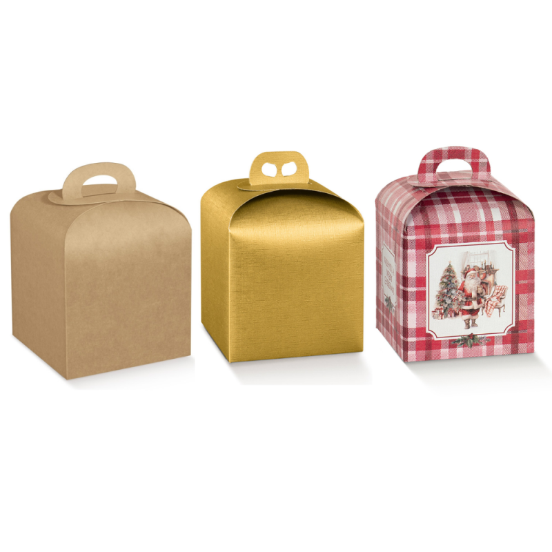 Scatola Mini Panettone con Manico 100Gr