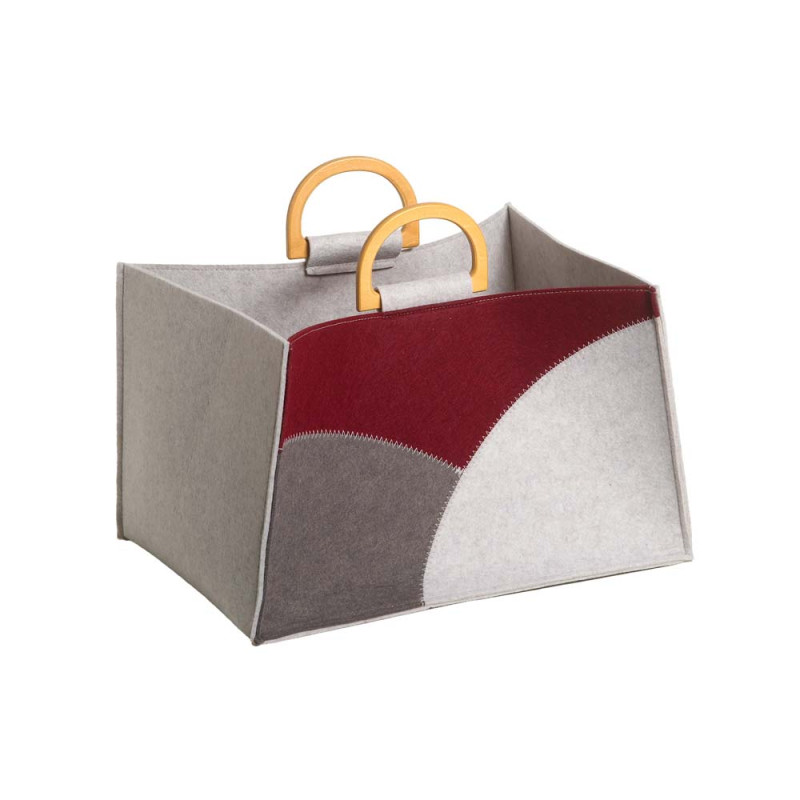 Borsa Borgogna Gastronomica in Feltro Larga