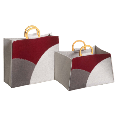 Borsa Borgogna Gastronomica in Feltro