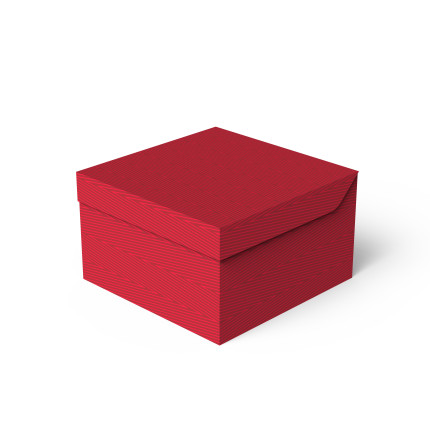 Scatola con Coperchio Tutto un Pezzo Red Velvet Grande