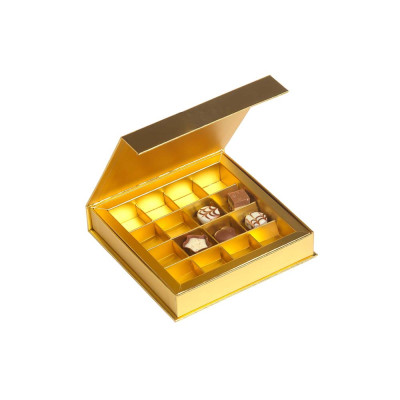 Scatola Gold in Cartoncino per 16 Praline