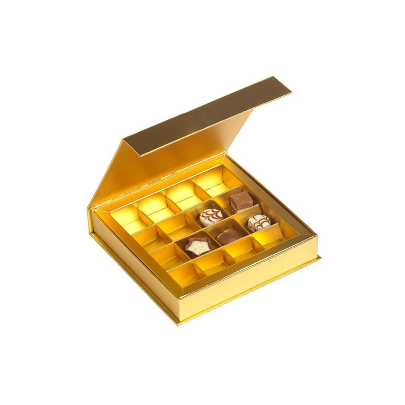 Scatola Gold in Cartoncino per 16 Praline