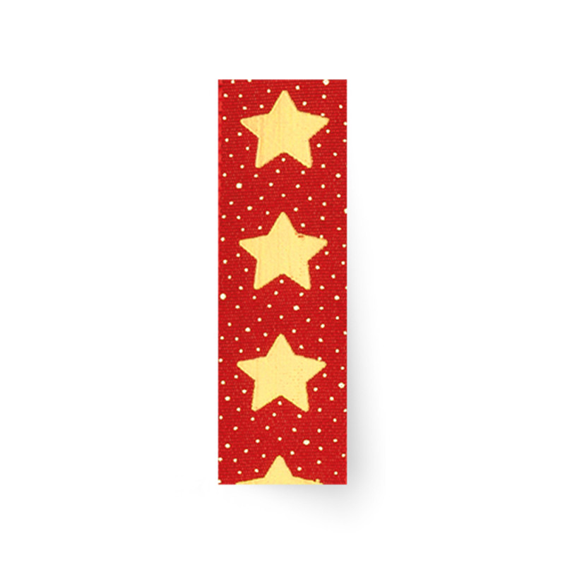 Nastro Tessuto Stelle Oro