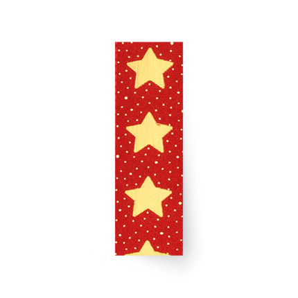 Nastro Tessuto Stelle Oro
