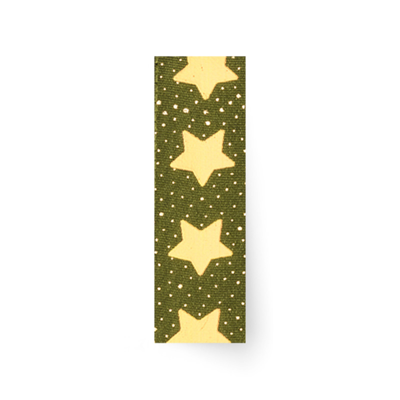 Nastro Tessuto Stelle Oro