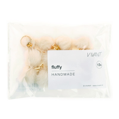 Pompon fluffy (12 pezzi)Incartare