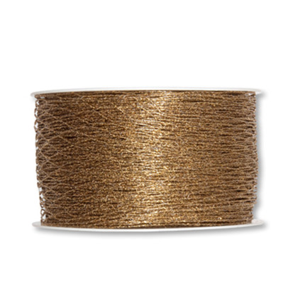 Nastro Rete Lurex Estensibile color oro