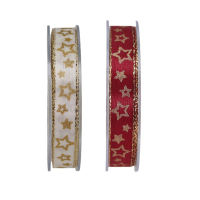 Nastro Tessuto Con Stelle Oro