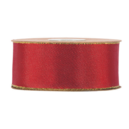 Nastro Tela rosso con bordi oro animati