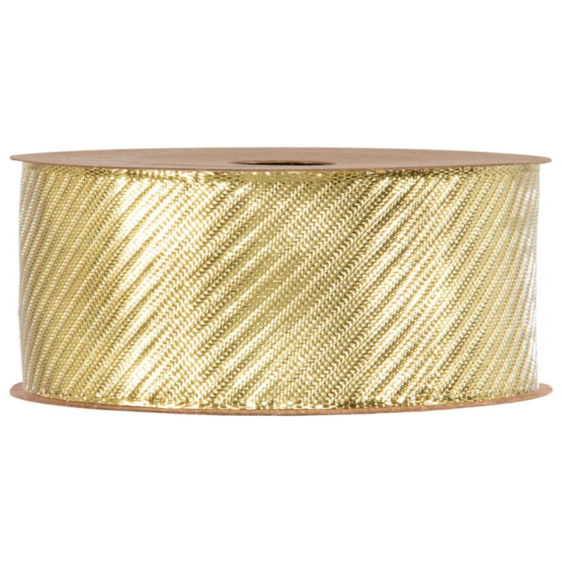 Nastro Lame' Diagonal Animato oro altezza 40mm
