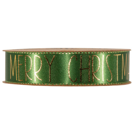 Nastro Tessuto verde Buon Natale