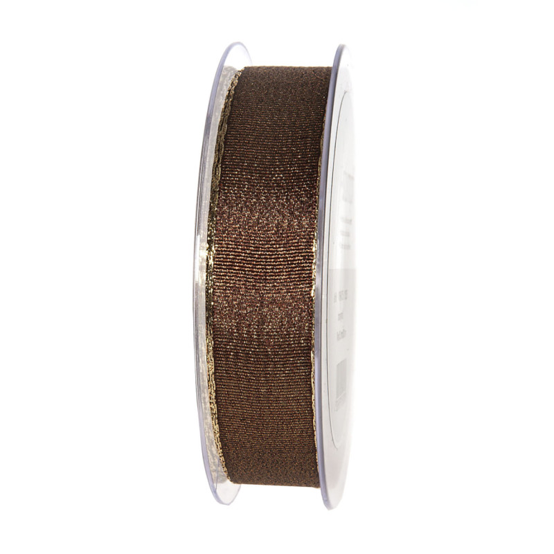 Nastro tessuto lurex marrone